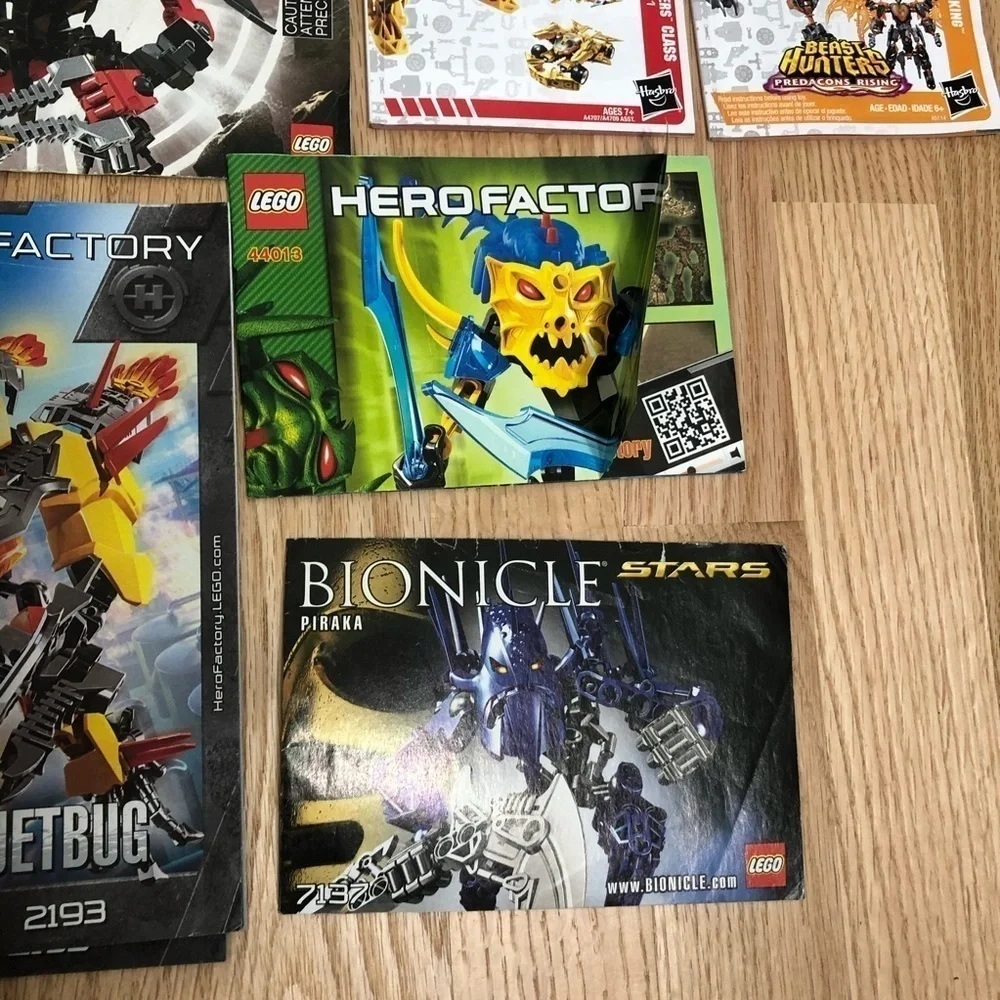 Lego Mixed Bag Building Blocks W/ Instruction Books Bionicle Hero Factory